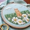 Happy Cat Hand Embroidery Kit -Olympus Handmade Store download 6