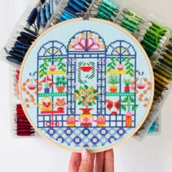 Gloria's Greenhouse Cross Stitch Kit (Murder Mystery Series)