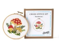 Mushroom Cross Stitch Kit -Olympus Handmade Store e6ab98de9f2e033dedd9e7b33d585a8a37abdfa550b4653a6340450997a5b2a9