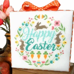 Easter Wreath Cross Stitch Pattern