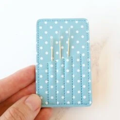 Polka Dot Needle Carrying Case -Olympus Handmade Store embroidery needle card 5