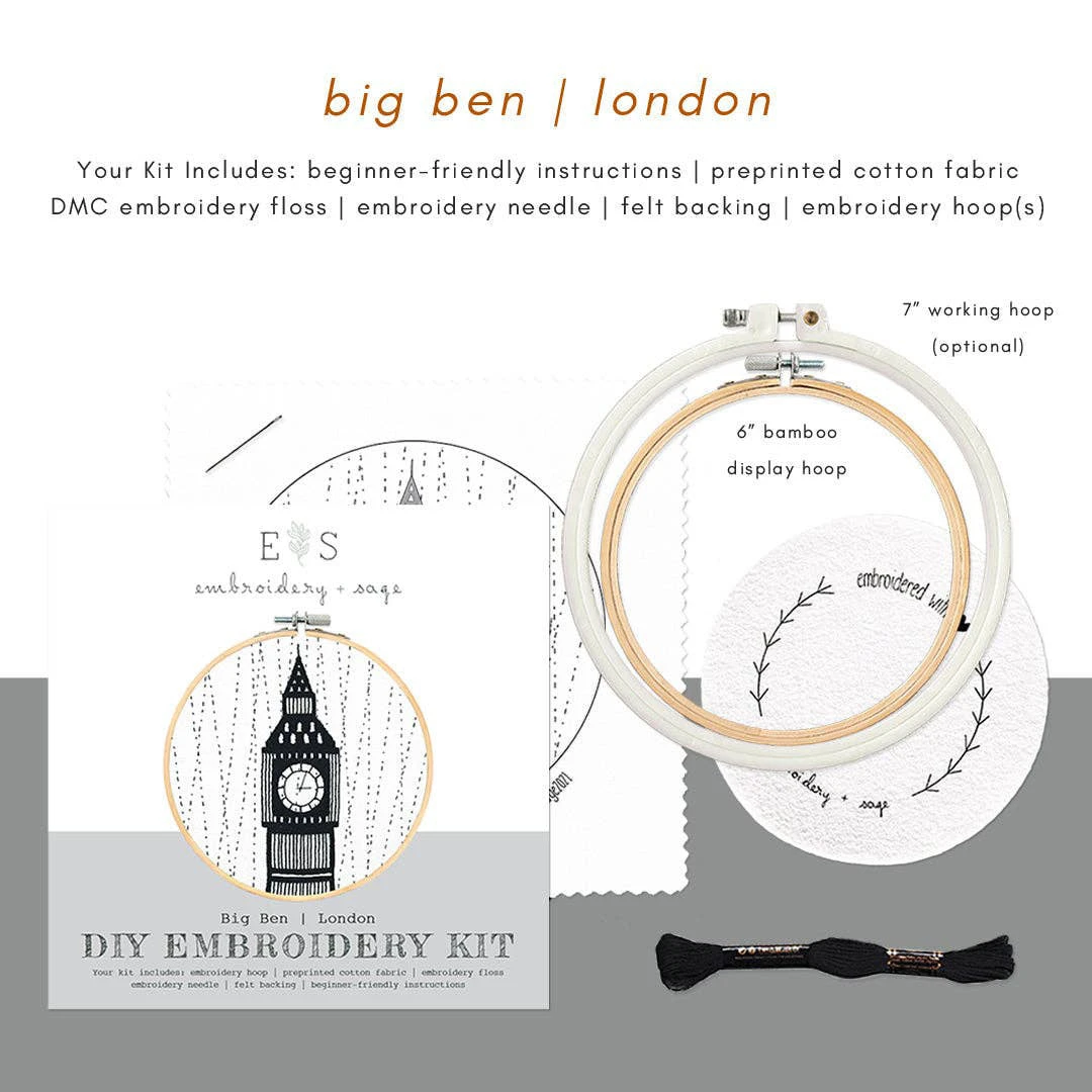 London Hand Embroidery Kit - Big Ben 6 London Hand Embroidery Kit - Big Ben - Image 4