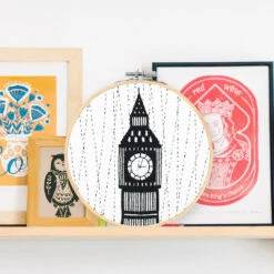 London Hand Embroidery Kit - Big Ben 11 London Hand Embroidery Kit - Big Ben -Olympus Handmade Store embroidery sage kit big ben 4