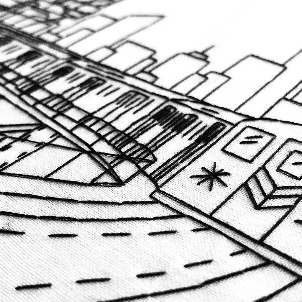 New York City Hand Embroidery Kit - Subway 4 New York City Hand Embroidery Kit - Subway - Image 2
