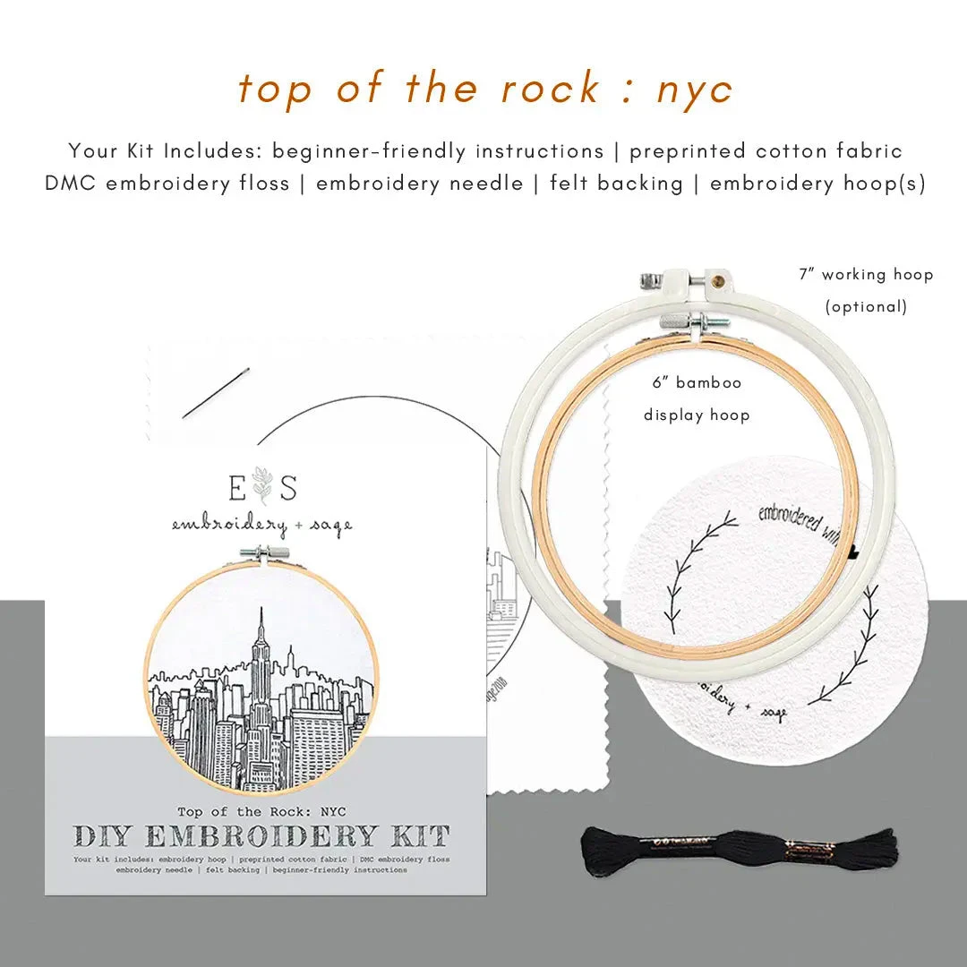 New York City Hand Embroidery Kit - Top Of The Rock 6 New York City Hand Embroidery Kit - Top Of The Rock - Image 4