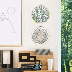 New York City Hand Embroidery Kit - Brooklyn Bridge -Olympus Handmade Store embroidery sage kit tree rings 04 54679cf4 2fd9 4f81 b556 9081e05104f6