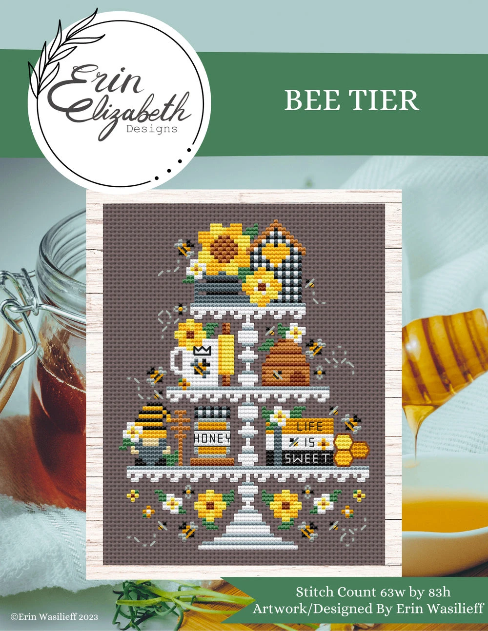 Bee Tier Cross Stitch Pattern 4 Bee Tier Cross Stitch Pattern - Image 2