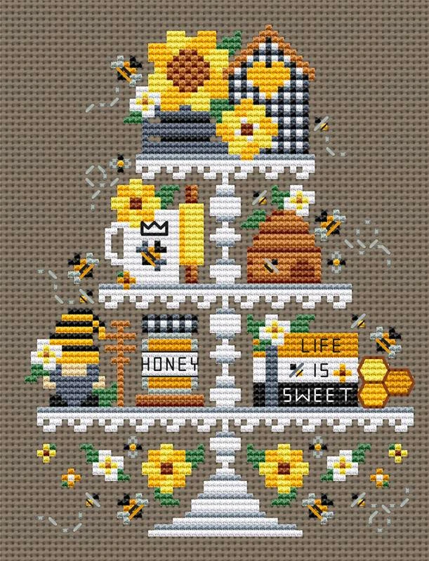 Bee Tier Cross Stitch Pattern 5 Bee Tier Cross Stitch Pattern - Image 3