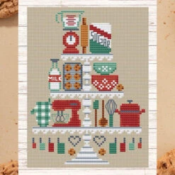 Baking Tier Cross Stitch Pattern