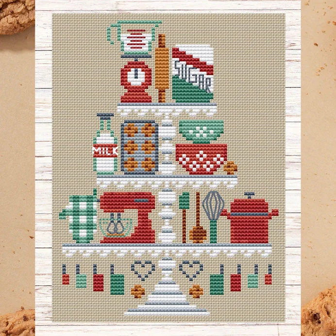Baking Tier Cross Stitch Pattern 3 Baking Tier Cross Stitch Pattern