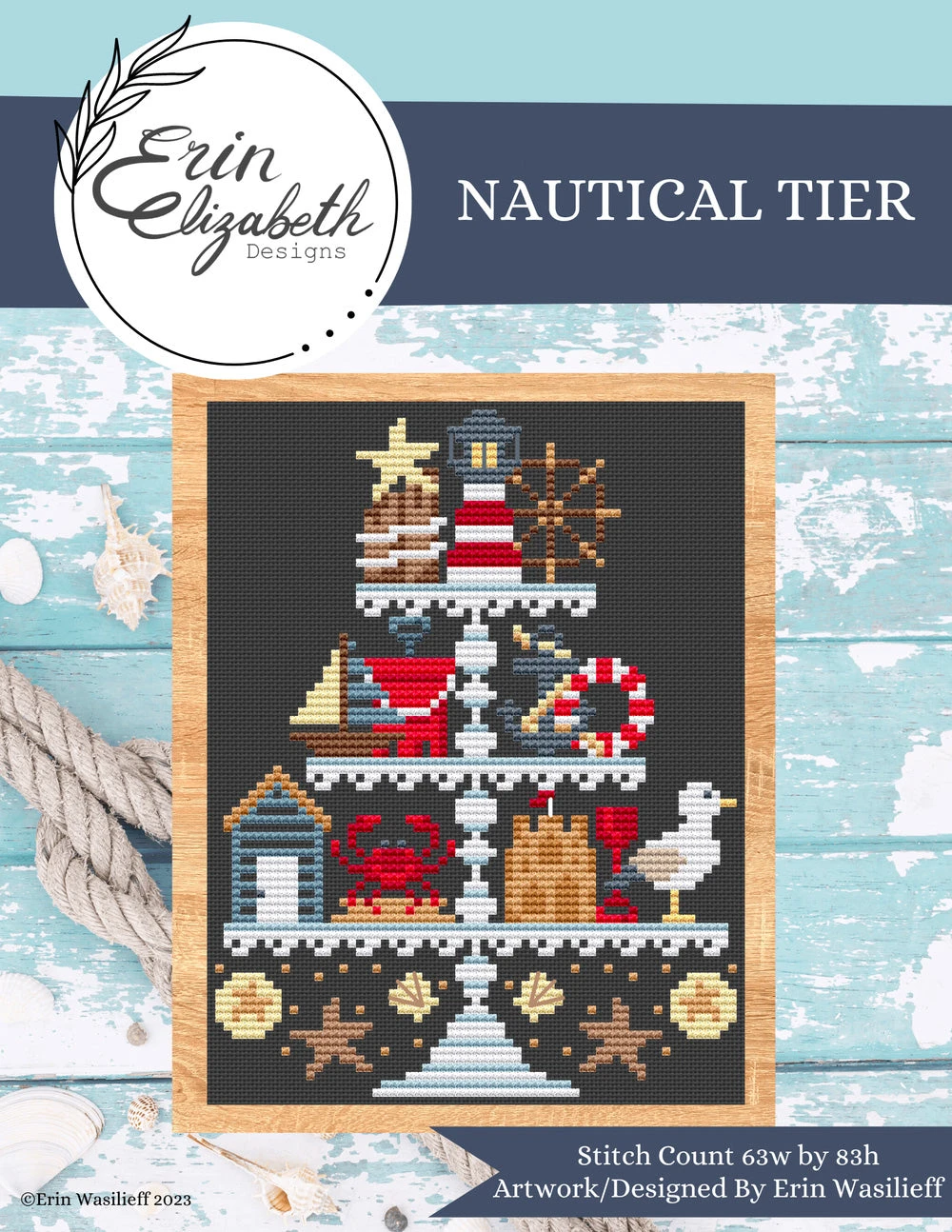 Nautical Tier Cross Stitch Pattern 4 Nautical Tier Cross Stitch Pattern - Image 2