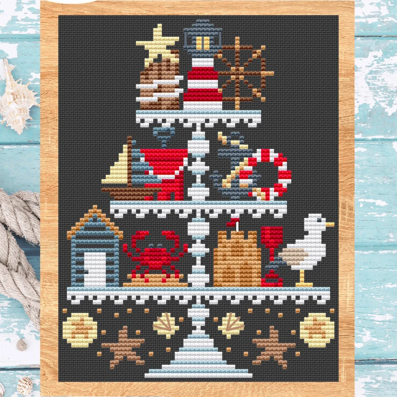 Nautical Tier Cross Stitch Pattern 3 Nautical Tier Cross Stitch Pattern