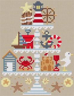 Nautical Tier Cross Stitch Pattern 7 Nautical Tier Cross Stitch Pattern -Olympus Handmade Store erin elizabeth nautical tier 03