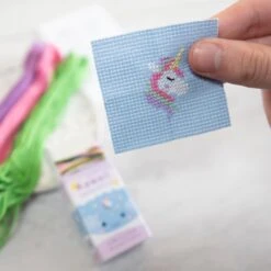 Kawaii Unicorn Mini Cross Stitch Kit In A Matchbox