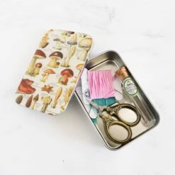 Vintage-Inspired Storage And Notions Tins - Mushrooms -Olympus Handmade Store firefly notes notions tins 38
