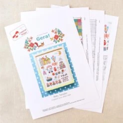 Baby Sampler Cross Stitch Pattern -Olympus Handmade Store gera Kyoko Maruoka japanese cross stitch pattern 22