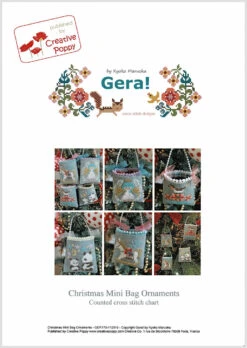 Christmas Mini Bag Ornaments Cross Stitch Pattern -Olympus Handmade Store gera cross stitch pattern christmas mini bag ornaments 1