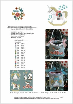 Christmas Mini Bag Ornaments Cross Stitch Pattern -Olympus Handmade Store gera cross stitch pattern christmas mini bag ornaments 2