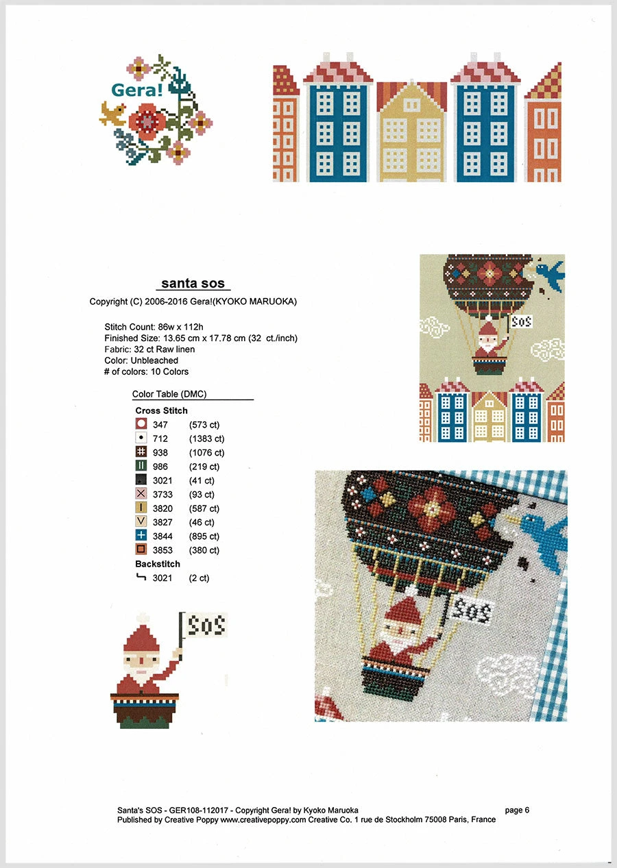 Santa's SOS Cross Stitch Pattern 5 Santa's SOS Cross Stitch Pattern - Image 3