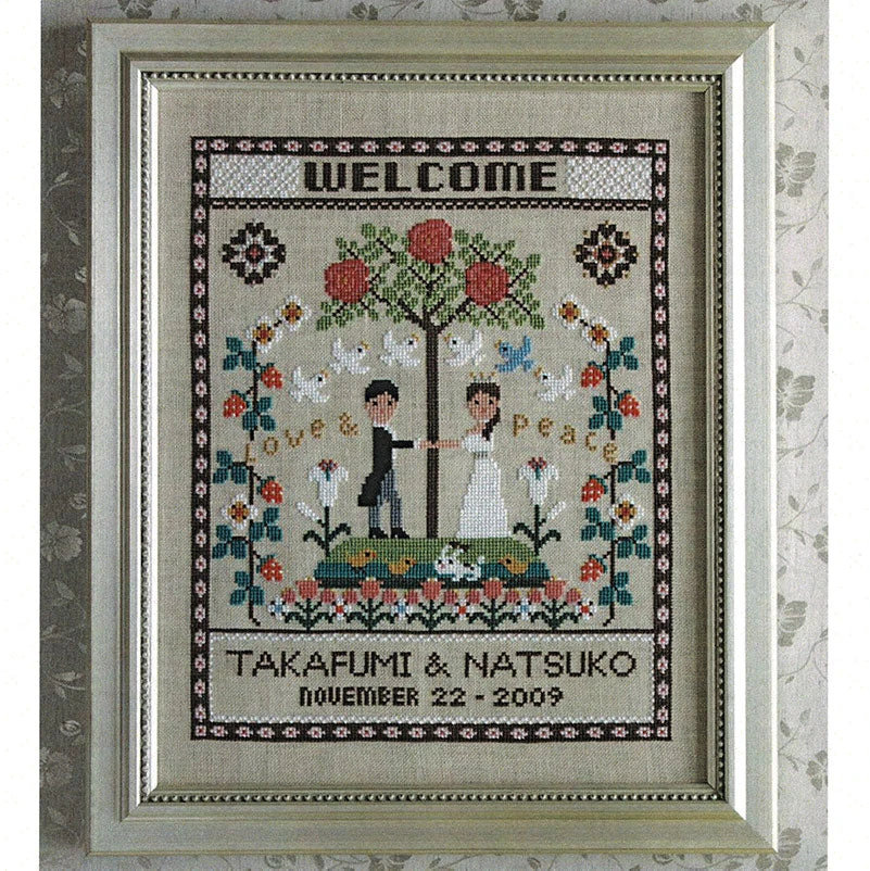Happy Wedding Cross Stitch Pattern 3 Happy Wedding Cross Stitch Pattern