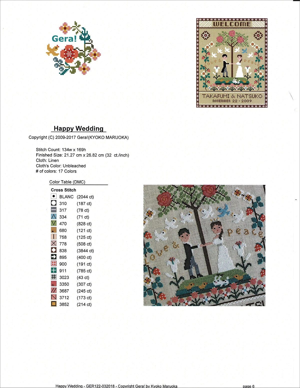 Happy Wedding Cross Stitch Pattern 6 Happy Wedding Cross Stitch Pattern - Image 4