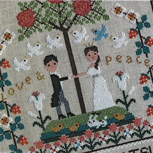 Happy Wedding Cross Stitch Pattern 4 Happy Wedding Cross Stitch Pattern - Image 2