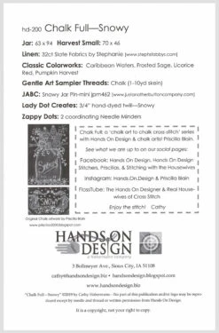 Chalkboard Cross Stitch Pattern - Snowy Chalk Full -Olympus Handmade Store hands on design cross stitch pattern snowy chalk full 2