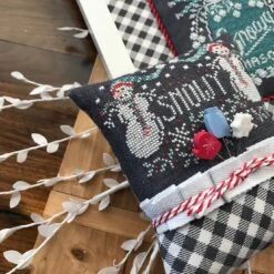 Chalkboard Cross Stitch Pattern - Snowy Chalk Full -Olympus Handmade Store hands on design cross stitch pattern snowy chalk full 3