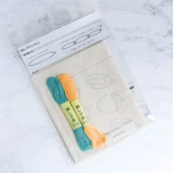 Japanese Sashiko Sampler Kit - Acorns -Olympus Handmade Store harawool sashiko kit acorns 02