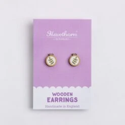 Crafty Earrings - Embroidery Hoops -Olympus Handmade Store hawthorn handmade crafty earrings hoop 03
