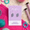 Crafty Earrings - Ball Of Yarn -Olympus Handmade Store hawthorn handmade crafty earrings knit 03