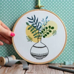 Green Fingers Hand Embroidery Kit -Olympus Handmade Store hawthorn handmade embroidery kit green fingers 03