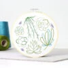 Succulents Hand Embroidery Kit -Olympus Handmade Store hawthorn handmade hand embroidery kit succulents 01
