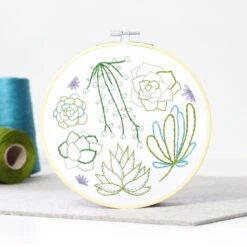 Succulents Hand Embroidery Kit