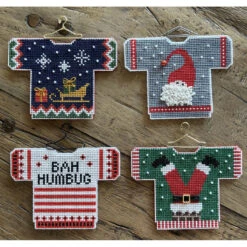 Christmas Jumper Ornaments Cross Stitch Pattern - Collection 1
