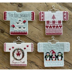 Christmas Jumper Ornaments Cross Stitch Pattern - Collection 2
