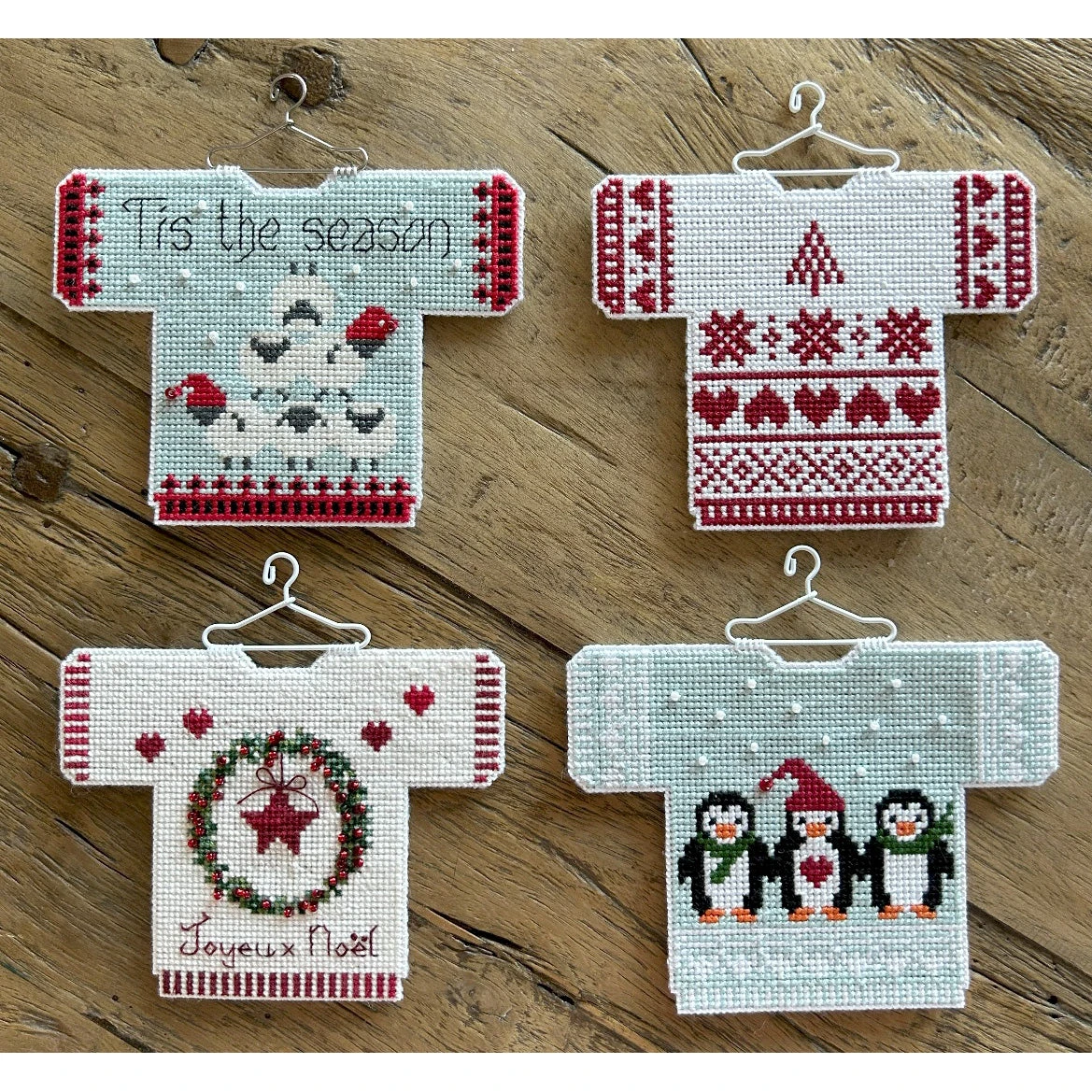 Christmas Jumper Ornaments Cross Stitch Pattern - Collection 2 3 Christmas Jumper Ornaments Cross Stitch Pattern - Collection 2
