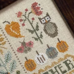 Autumn Doodles Cross Stitch Pattern -Olympus Handmade Store heart in hand cross stitch doodle sutumn 02