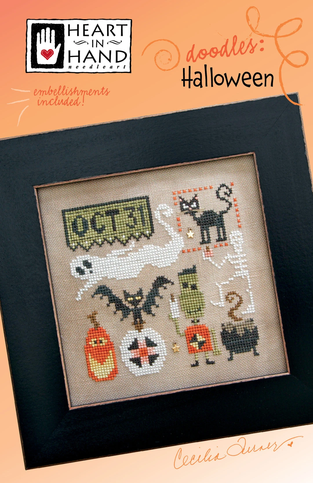 Halloween Doodles Cross Stitch Pattern 5 Halloween Doodles Cross Stitch Pattern - Image 3