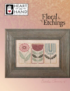 Floral Etching Cross Stitch Pattern -Olympus Handmade Store heart in hand cross stitch floral etching 01