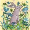 Woodland Creatures Cross Stitch Kit - Hare -Olympus Handmade Store heritage crafts cross stitch kit woodland creatures hare 01