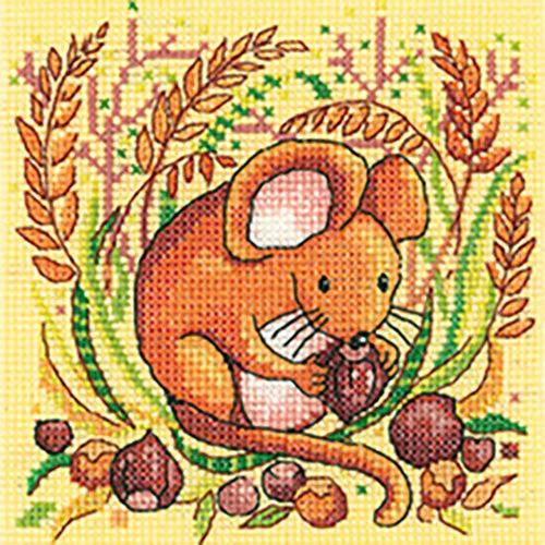 Woodland Creatures Cross Stitch Kit - Mouse 3 Woodland Creatures Cross Stitch Kit - Mouse