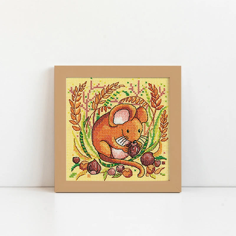 Woodland Creatures Cross Stitch Kit - Mouse 4 Woodland Creatures Cross Stitch Kit - Mouse - Image 2
