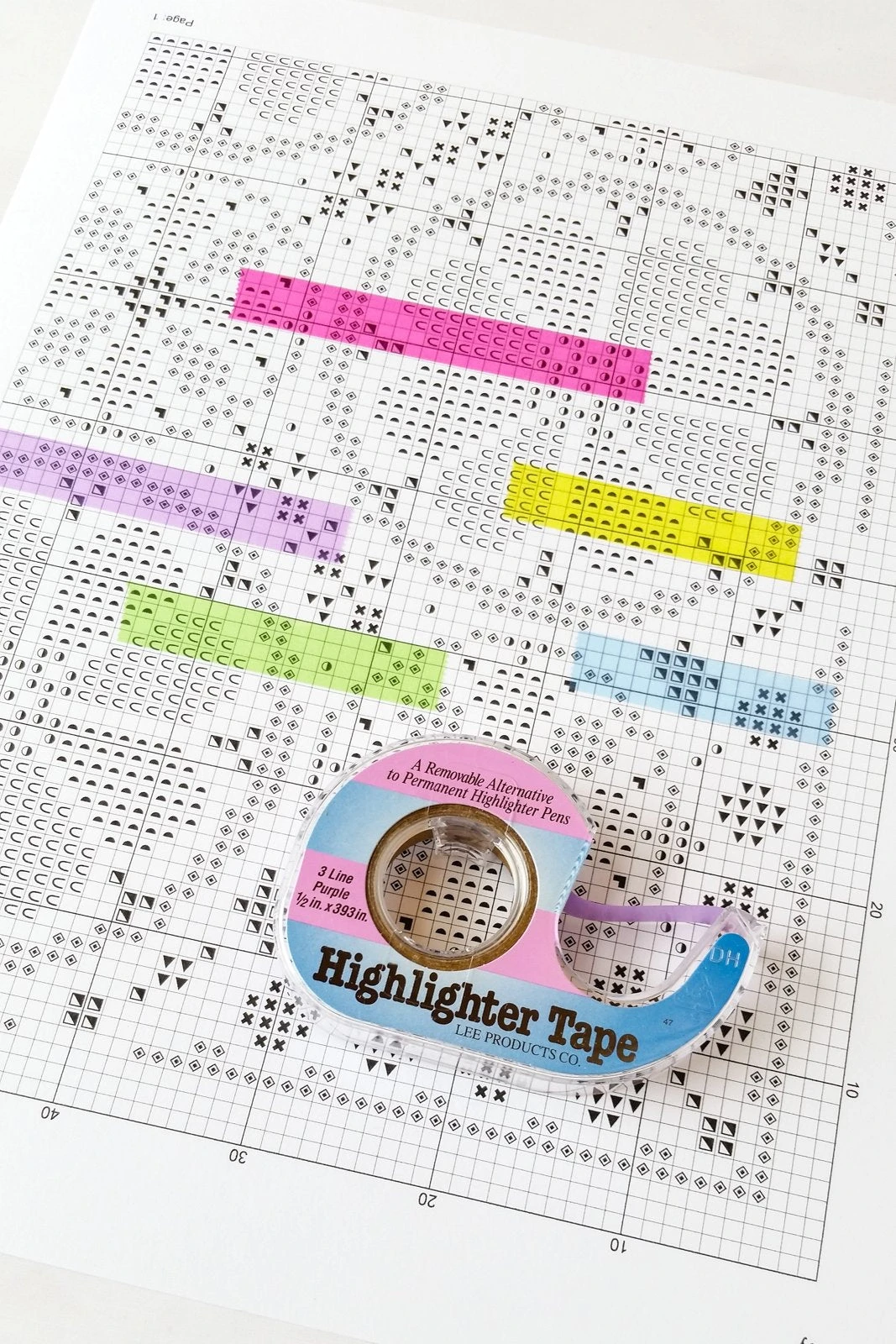 Highlighter Tape For Cross Stitch Charts 6 Highlighter Tape For Cross Stitch Charts - Image 4