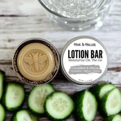 Handcrafted Solid Lotion Bar 15 Handcrafted Solid Lotion Bar -Olympus Handmade Store hive holler lotion bar cucumber melon