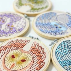 Barn Owl Hand Embroidery Kit -Olympus Handmade Store hook line tinker embroidery kit barn owl 03