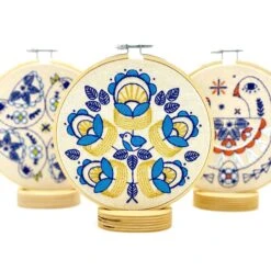 Golden Rings Embroidery Kit -Olympus Handmade Store hook line tinker embroidery kit golden rings 02