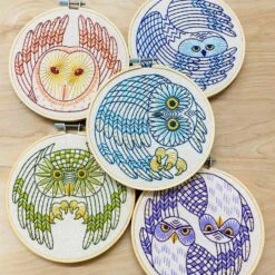 Burrowing Owls Hand Embroidery Kit -Olympus Handmade Store hook line tinker embroidery kit owl collection 01 a4caf340 d5a1 44d0 b180 da04ecdb9d21