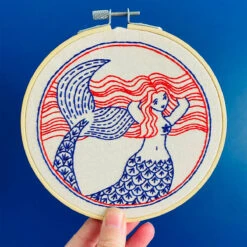 Mermaid Hair (Don't Care!) Hand Embroidery Kit