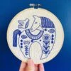 Hygge Horse Hand Embroidery Kit -Olympus Handmade Store hook link tinker embroidery kit hygge horse 01